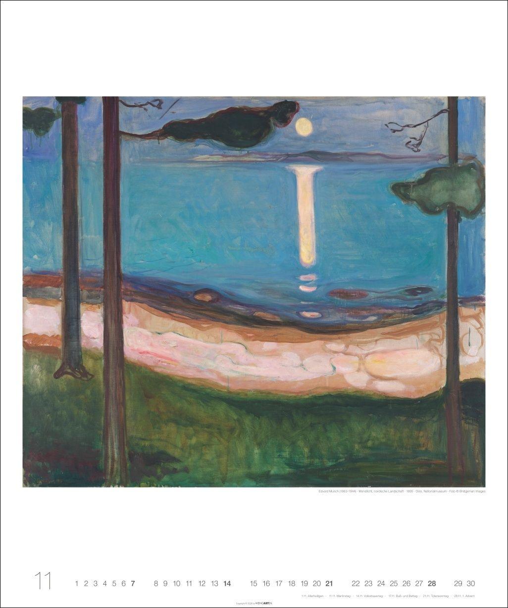 Beispielinhalt (Bild) Edvard Munch Edition Kalender 2027