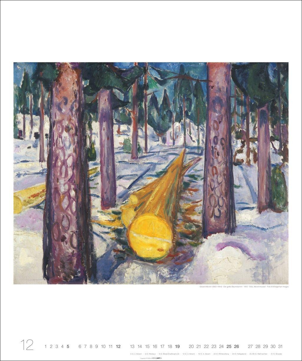 Beispielinhalt (Bild) Edvard Munch Edition Kalender 2027