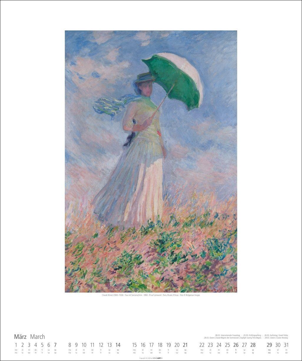 Beispielinhalt (Bild) Claude Monet Im Garten Kalender 2027 - Im Garten
