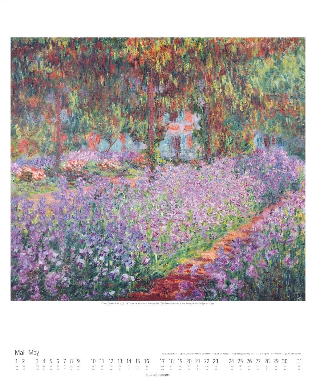 Beispielinhalt (Bild) Claude Monet Im Garten Kalender 2027 - Im Garten