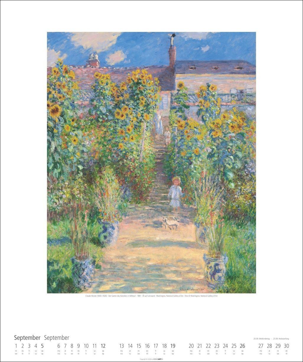 Beispielinhalt (Bild) Claude Monet Im Garten Kalender 2027 - Im Garten