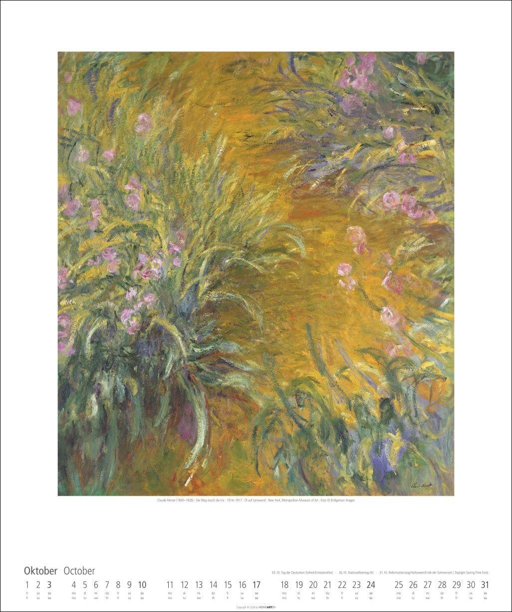 Beispielinhalt (Bild) Claude Monet Im Garten Kalender 2027 - Im Garten