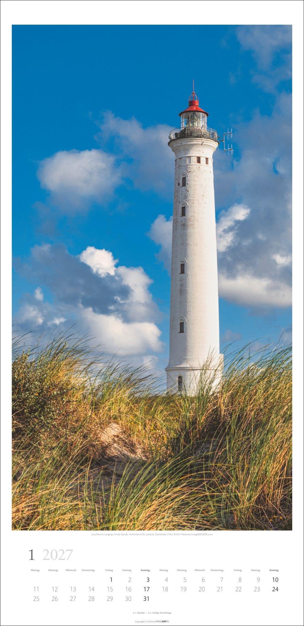 Beispielinhalt (Bild) Leuchttürme Kalender 2027