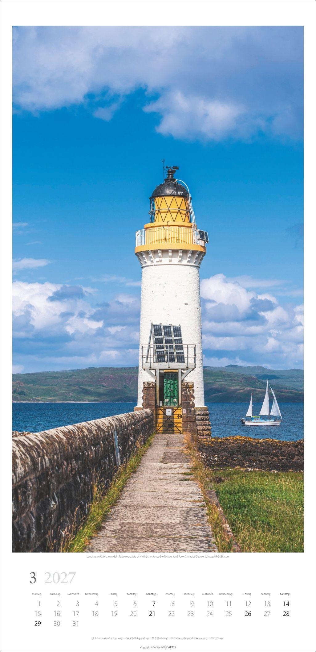 Beispielinhalt (Bild) Leuchttürme Kalender 2027
