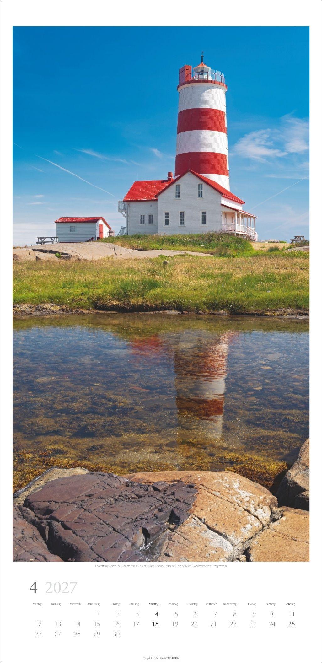 Beispielinhalt (Bild) Leuchttürme Kalender 2027