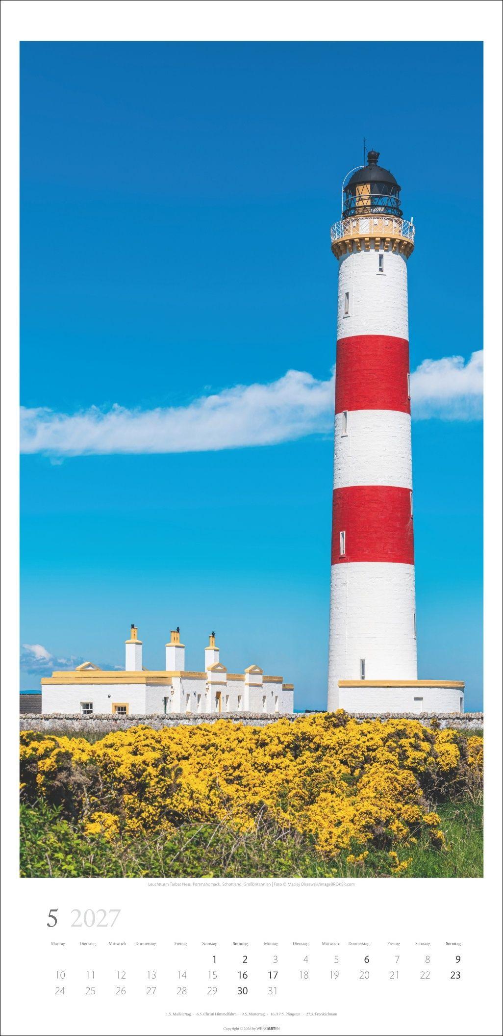 Beispielinhalt (Bild) Leuchttürme Kalender 2027