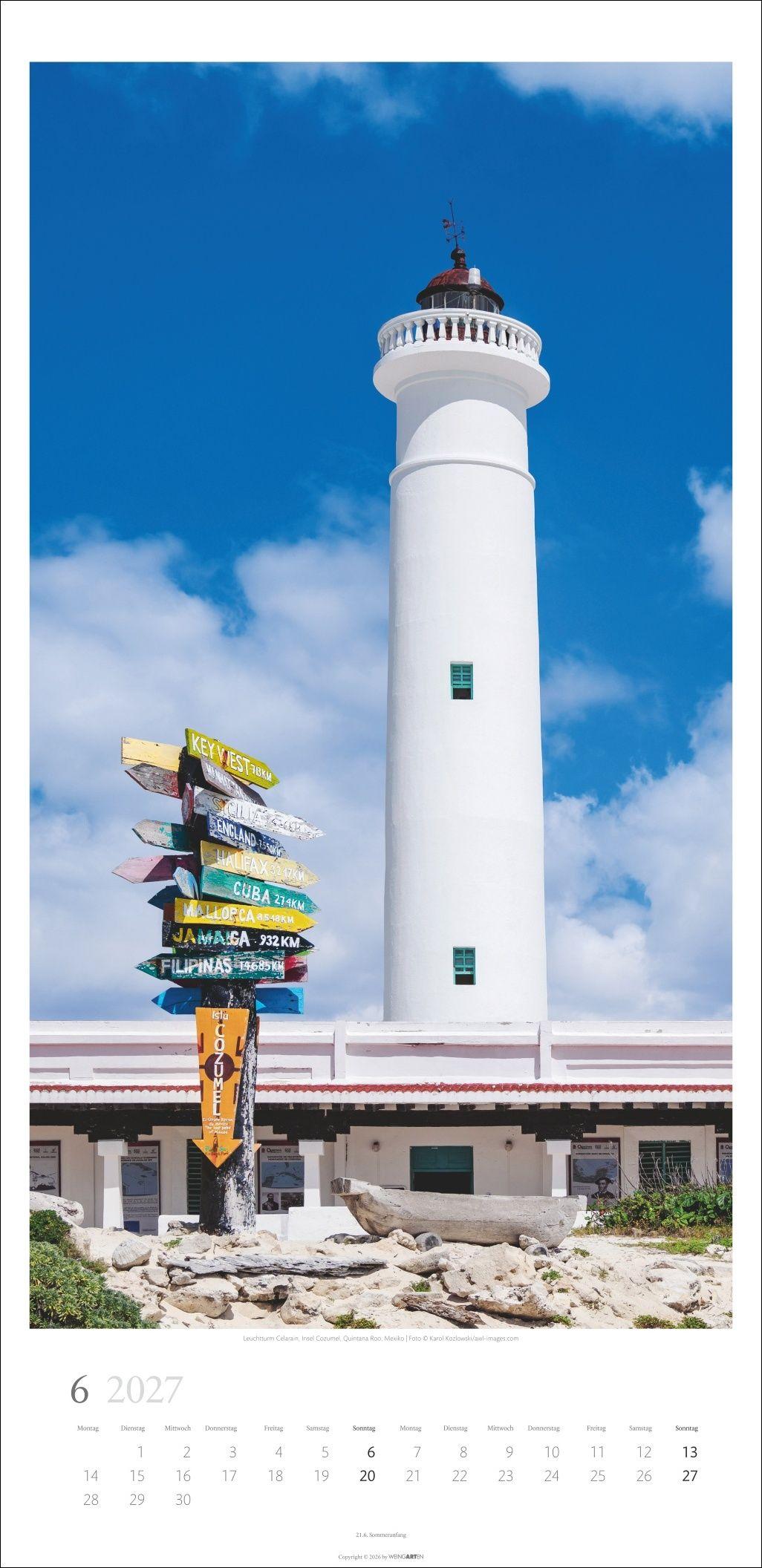 Beispielinhalt (Bild) Leuchttürme Kalender 2027