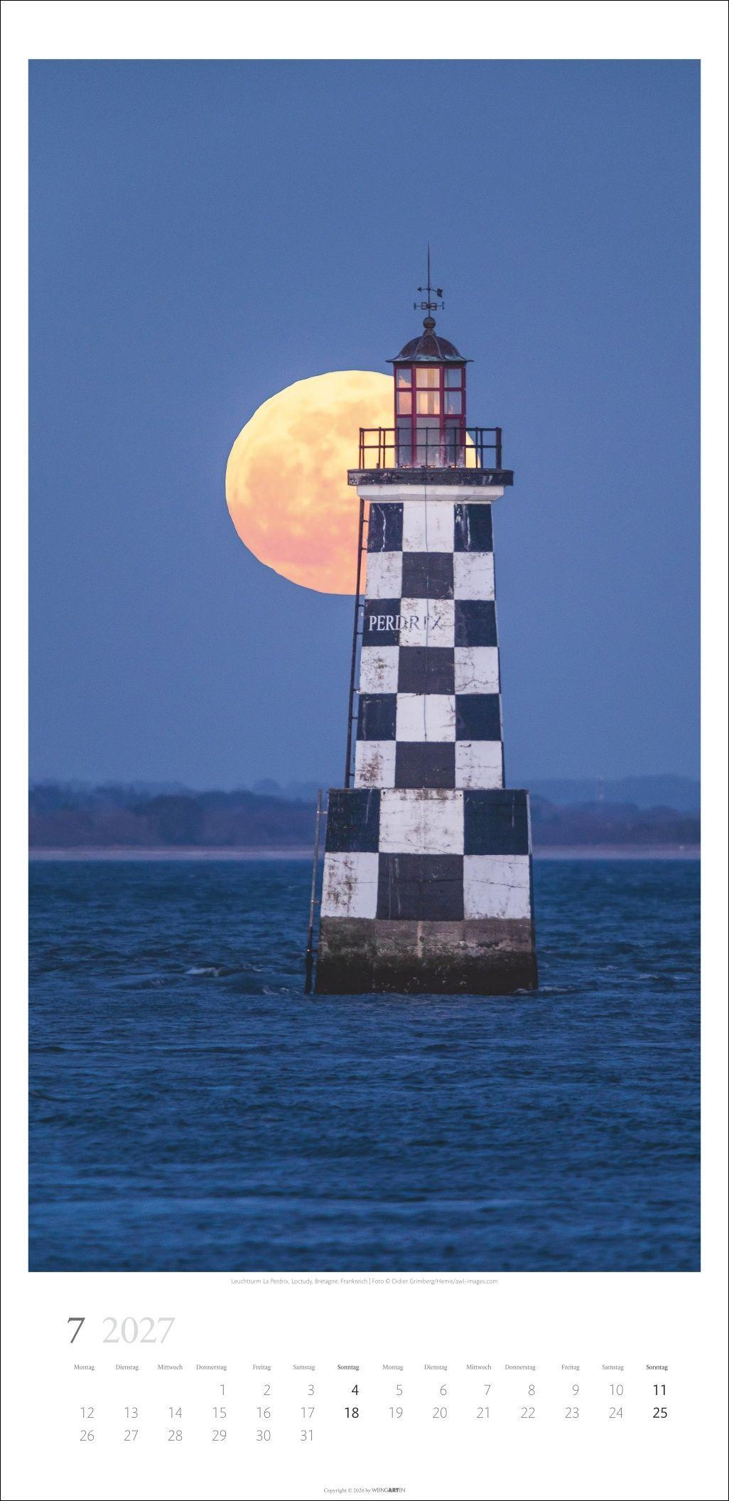 Beispielinhalt (Bild) Leuchttürme Kalender 2027
