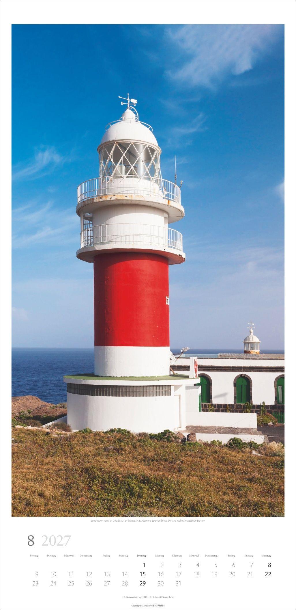 Beispielinhalt (Bild) Leuchttürme Kalender 2027
