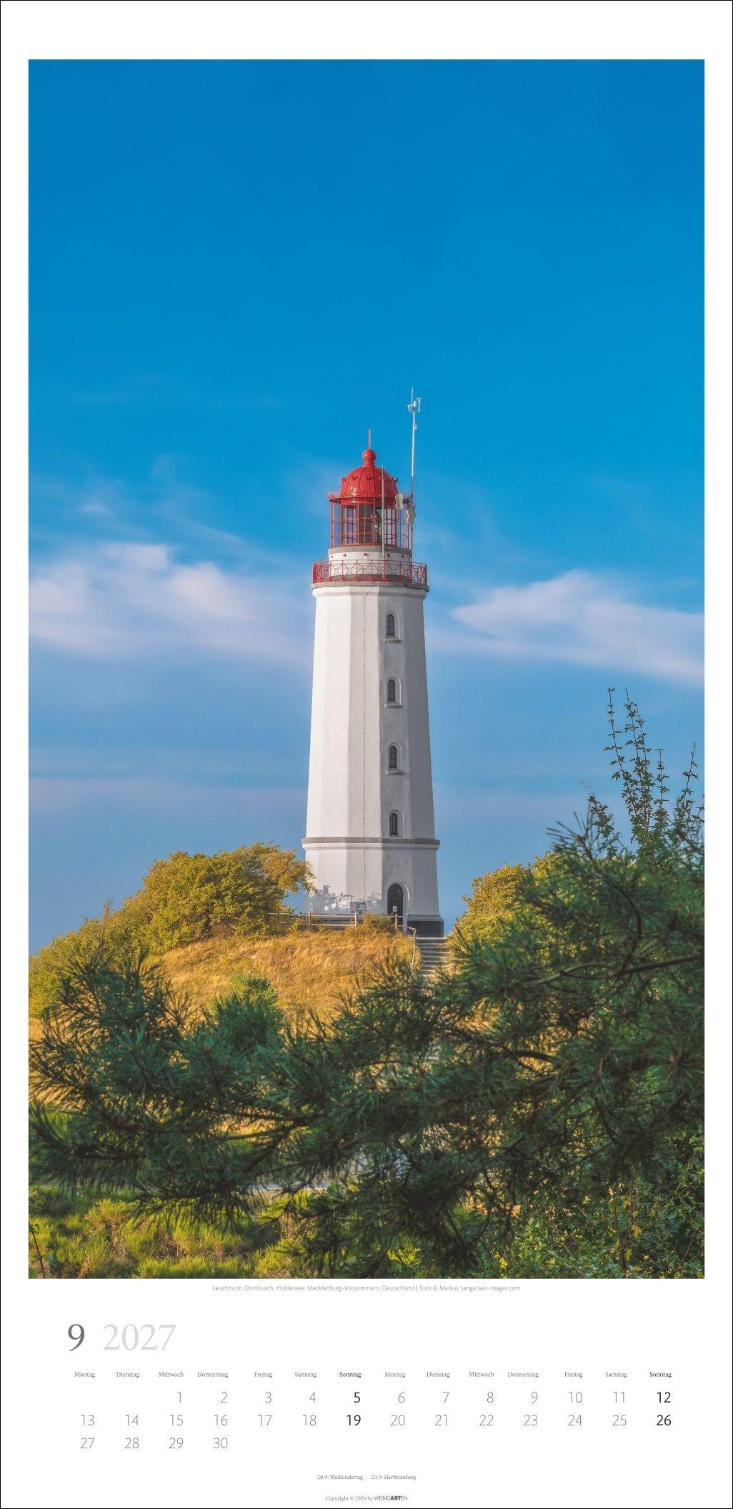 Beispielinhalt (Bild) Leuchttürme Kalender 2027