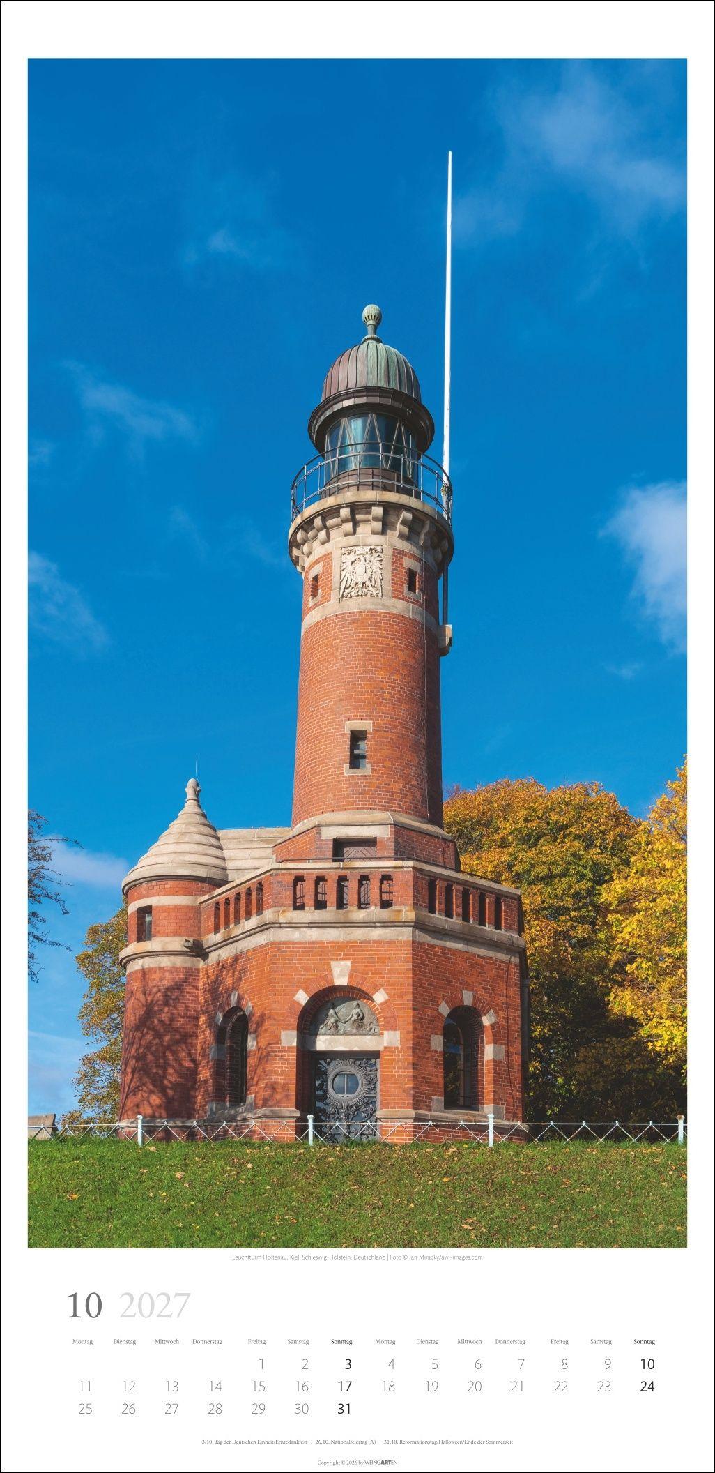 Beispielinhalt (Bild) Leuchttürme Kalender 2027