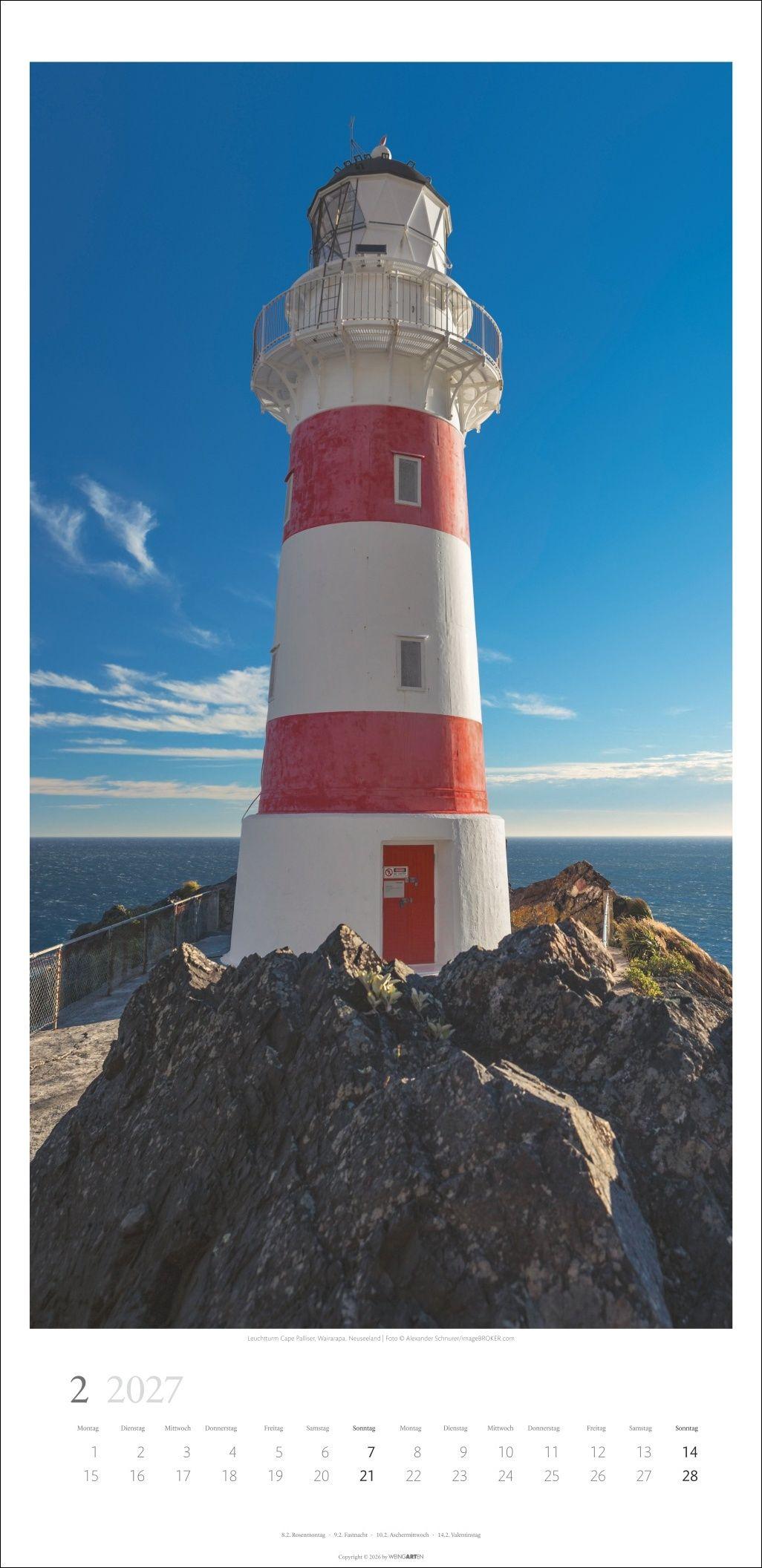 Beispielinhalt (Bild) Leuchttürme Kalender 2027