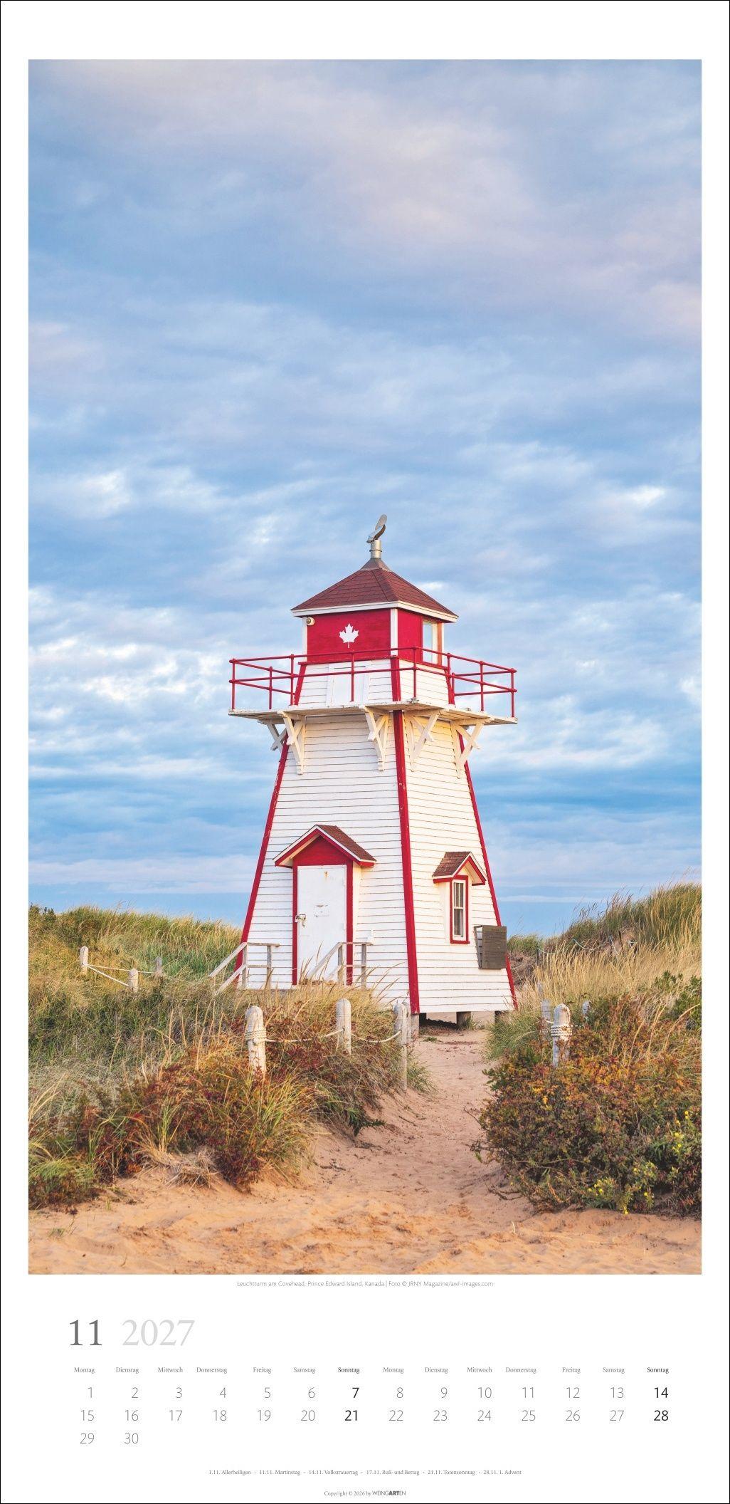 Beispielinhalt (Bild) Leuchttürme Kalender 2027
