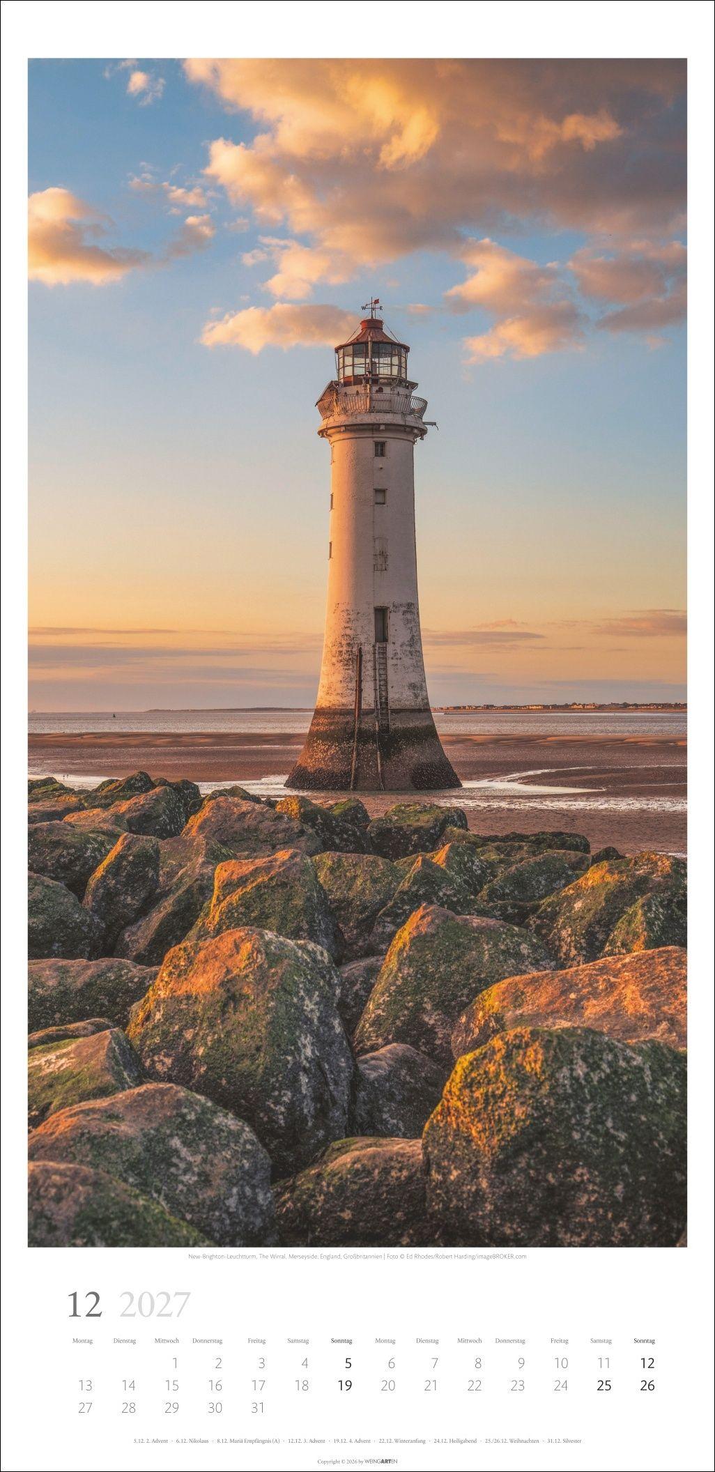 Beispielinhalt (Bild) Leuchttürme Kalender 2027