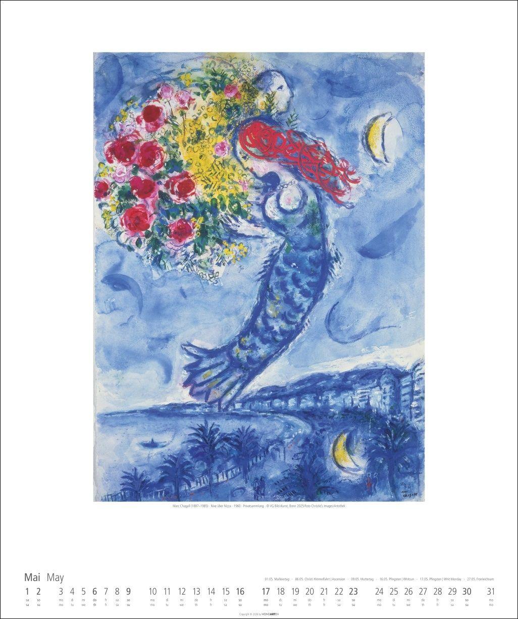 Beispielinhalt (Bild) Marc Chagall Kalender 2027