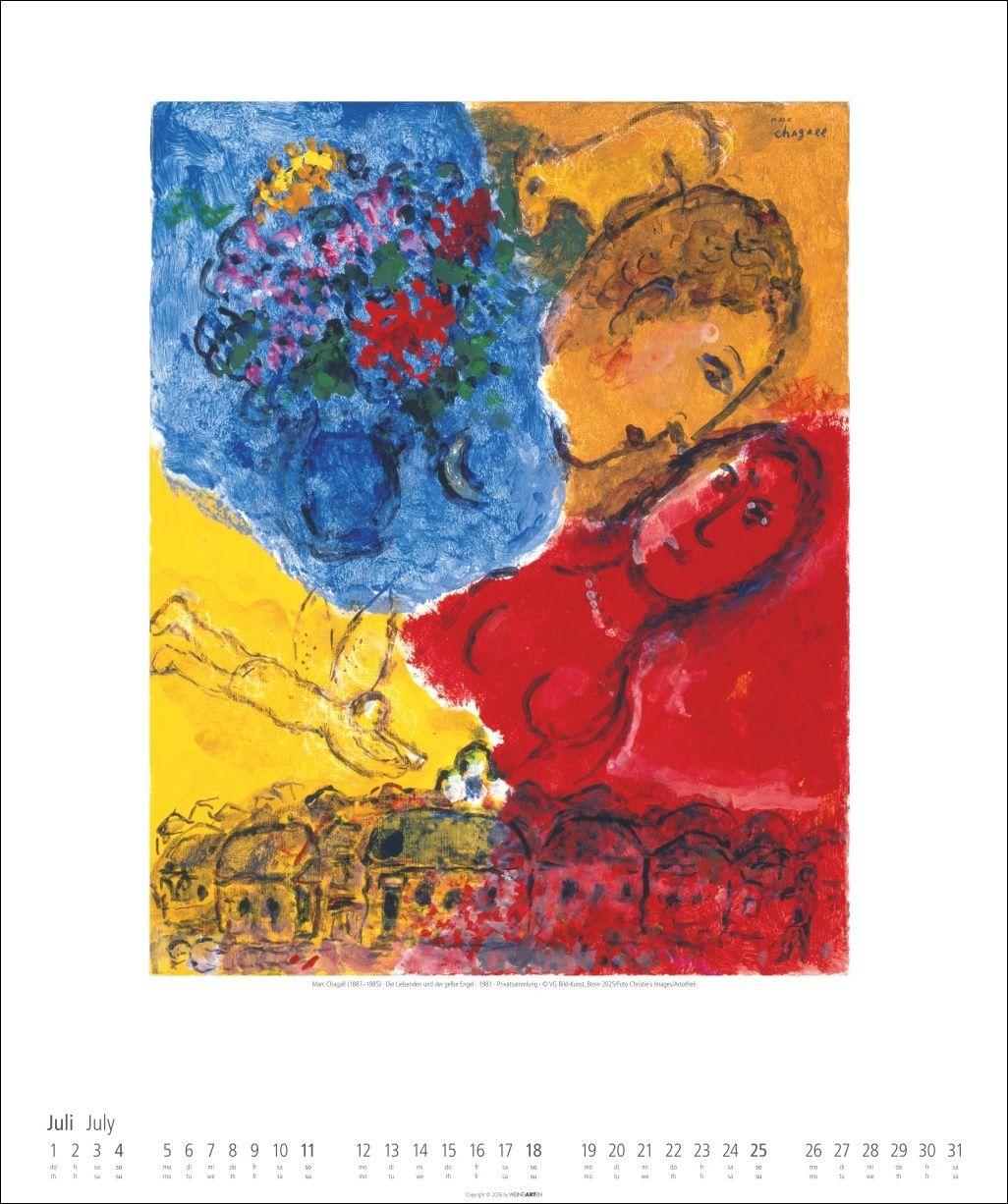 Beispielinhalt (Bild) Marc Chagall Kalender 2027