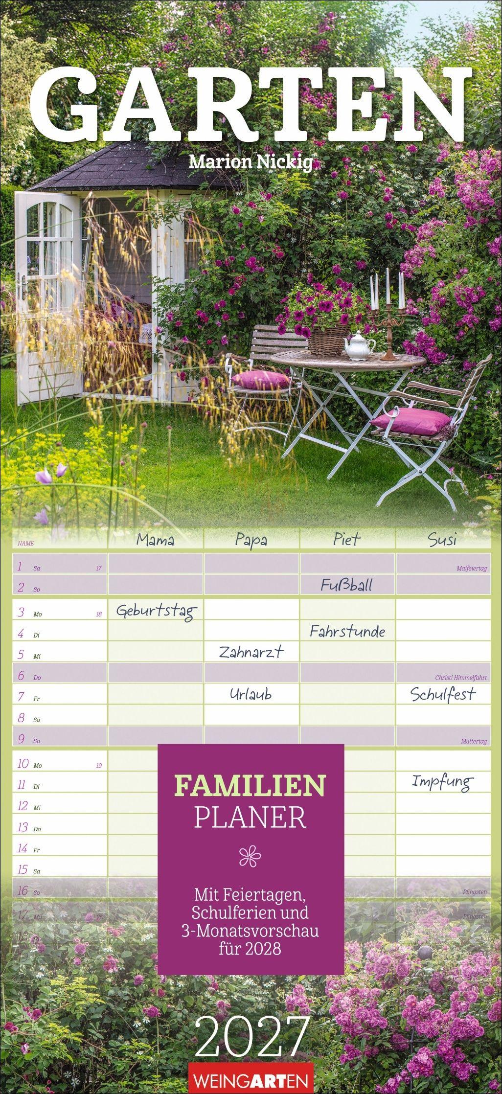 Vorderes Coverbild Garten Familienplaner 2027