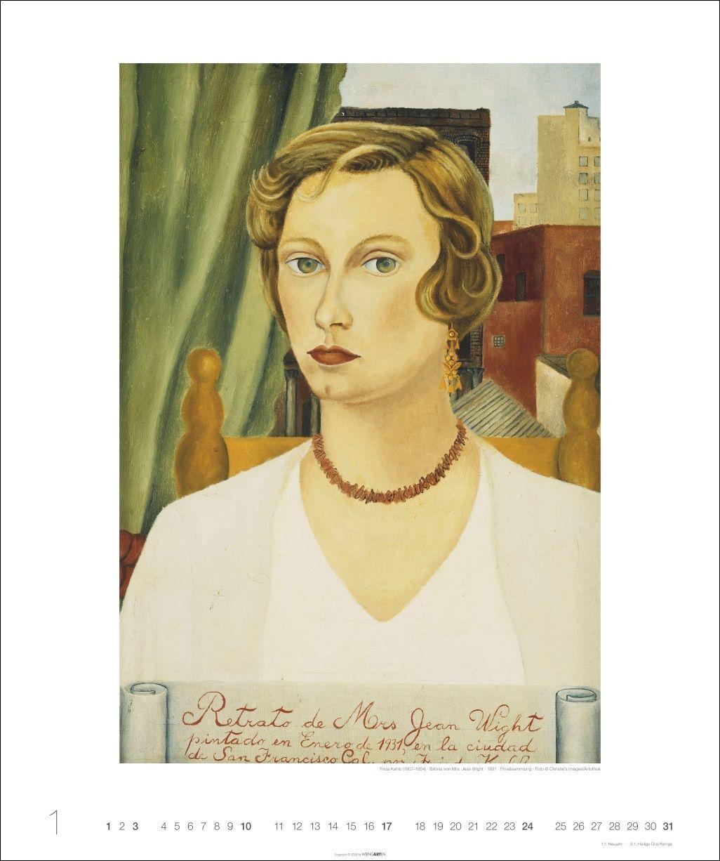 Beispielinhalt (Bild) Frida Kahlo Edition Kalender 2027