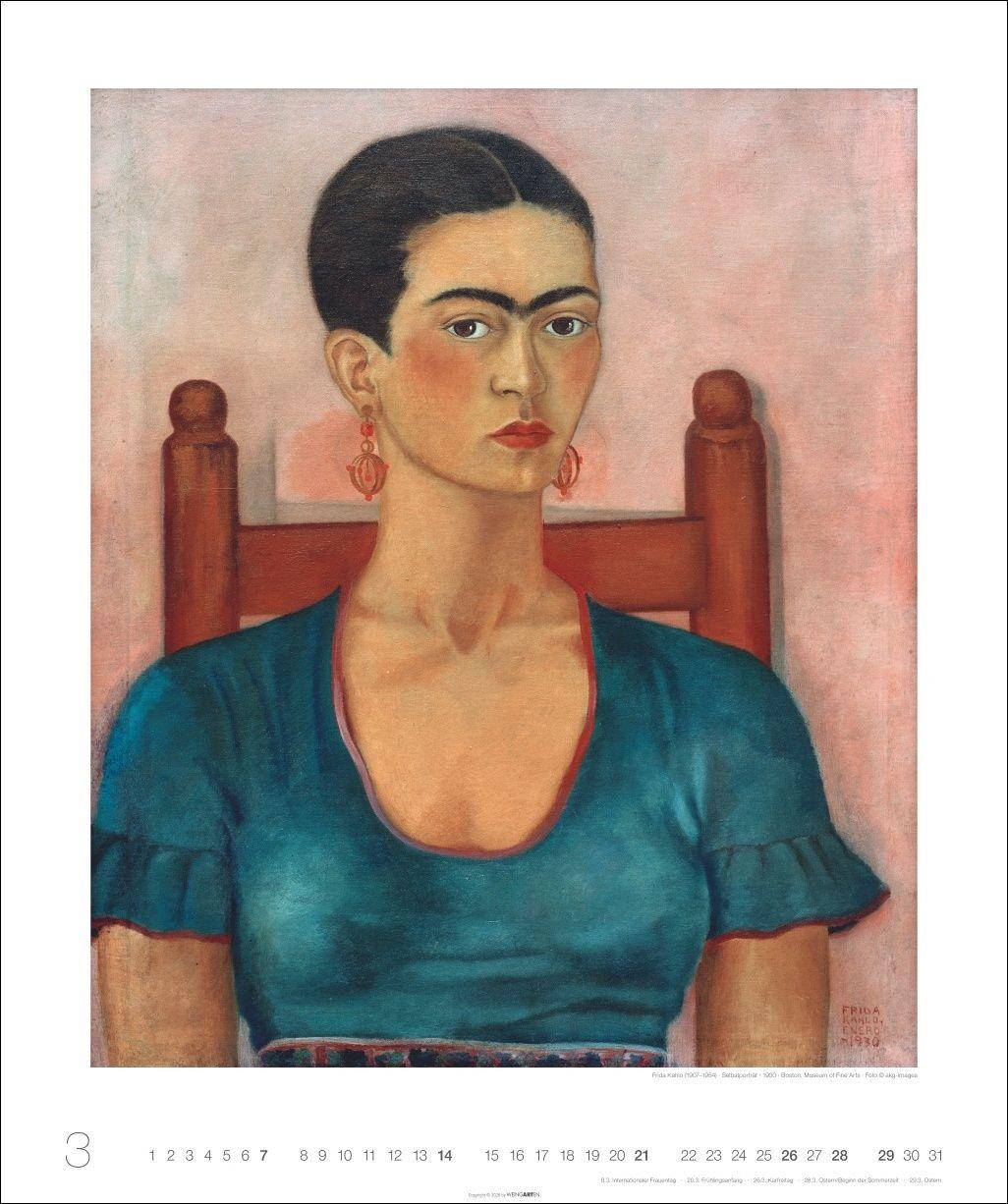 Beispielinhalt (Bild) Frida Kahlo Edition Kalender 2027