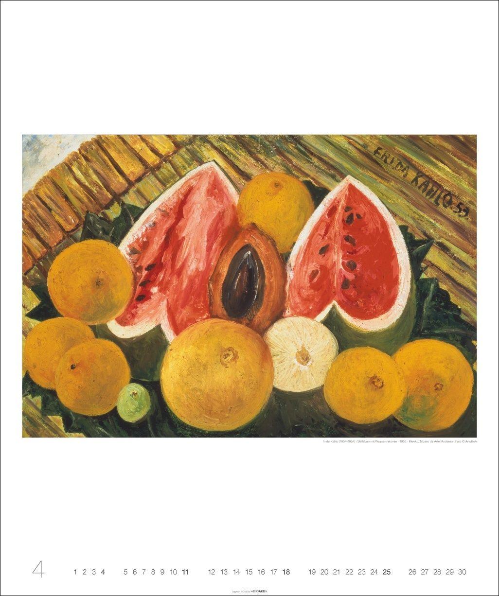 Beispielinhalt (Bild) Frida Kahlo Edition Kalender 2027