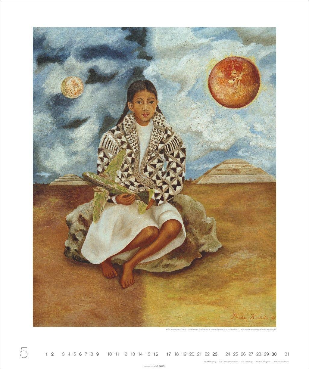 Beispielinhalt (Bild) Frida Kahlo Edition Kalender 2027
