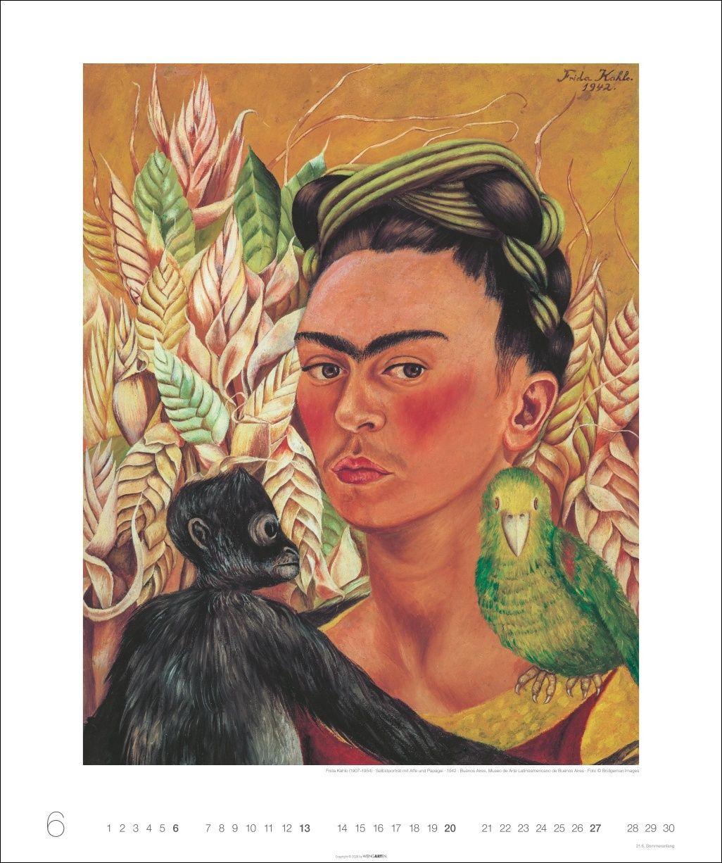 Beispielinhalt (Bild) Frida Kahlo Edition Kalender 2027