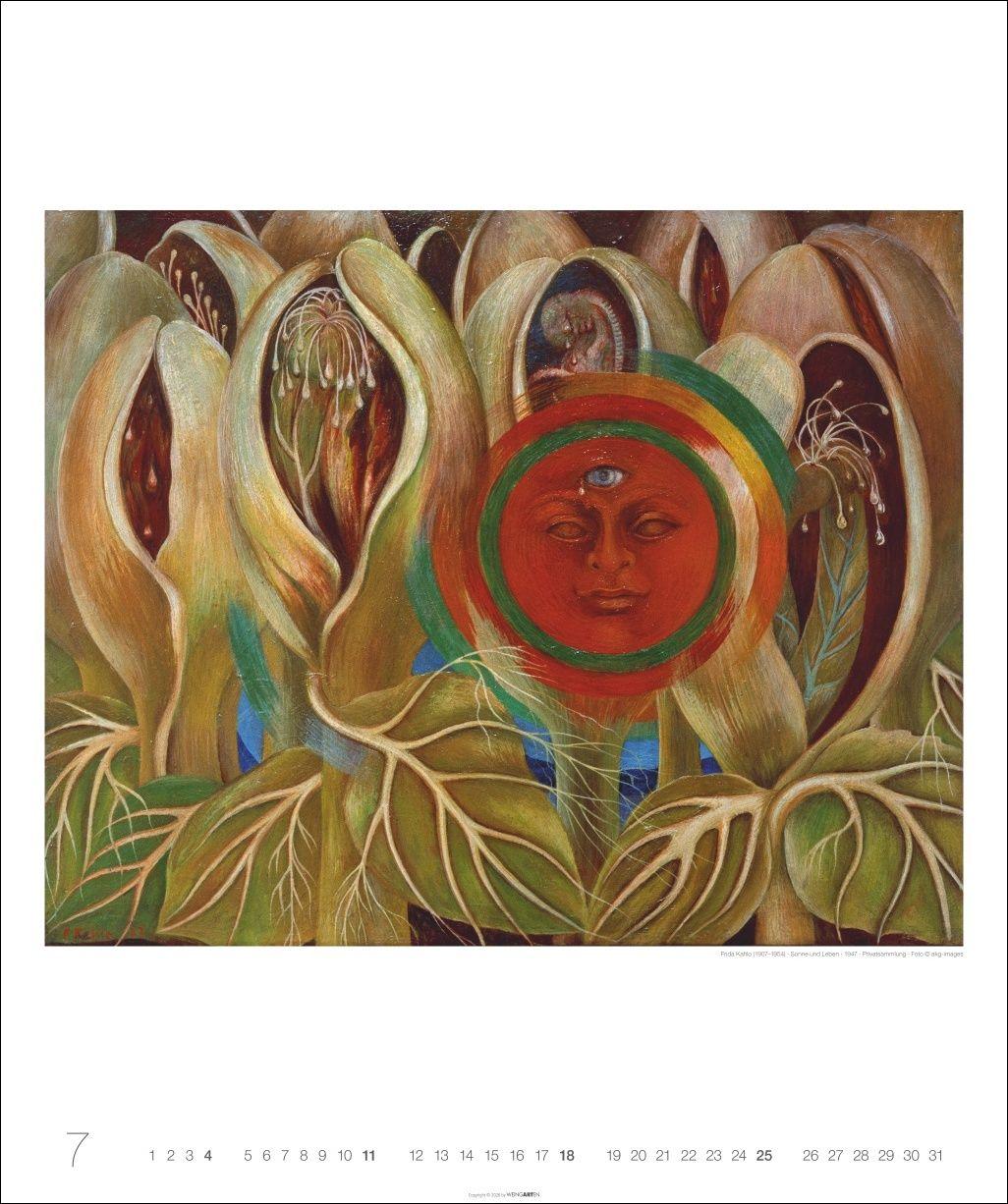 Beispielinhalt (Bild) Frida Kahlo Edition Kalender 2027