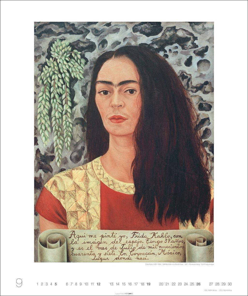 Beispielinhalt (Bild) Frida Kahlo Edition Kalender 2027