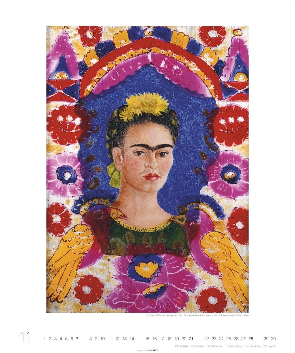 Beispielinhalt (Bild) Frida Kahlo Edition Kalender 2027