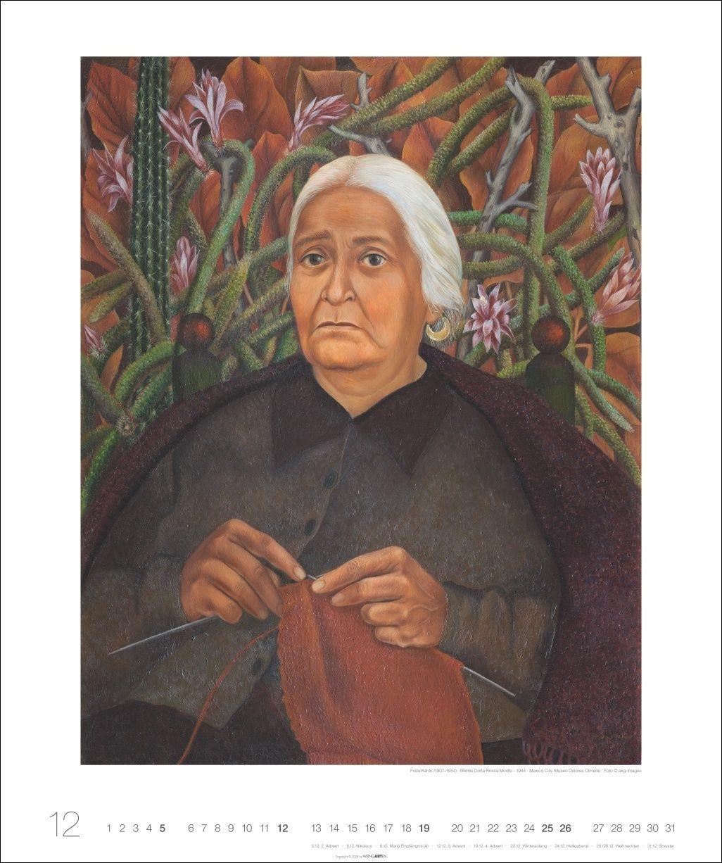 Beispielinhalt (Bild) Frida Kahlo Edition Kalender 2027