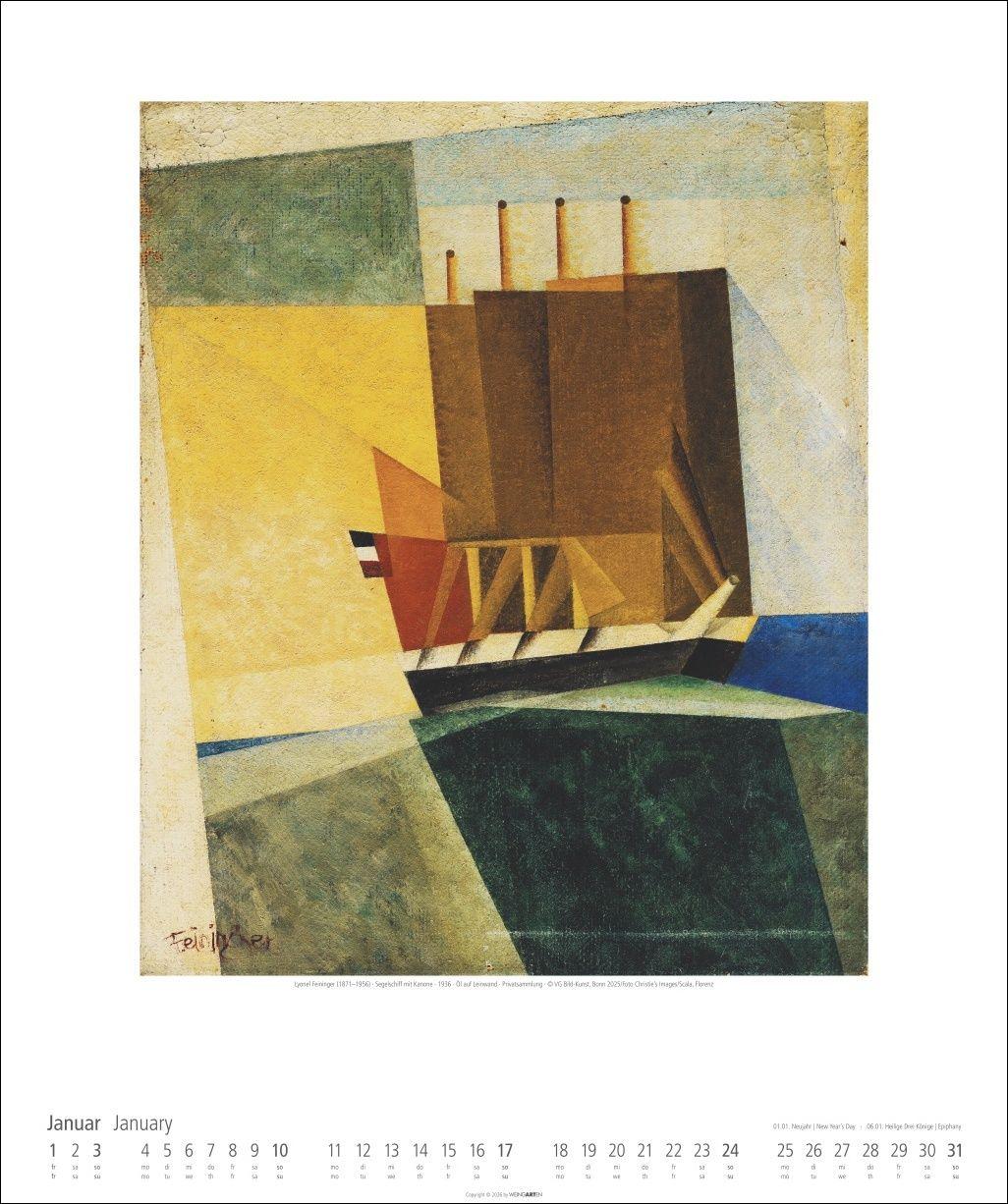 Beispielinhalt (Bild) Lyonel Feininger Kalender 2027