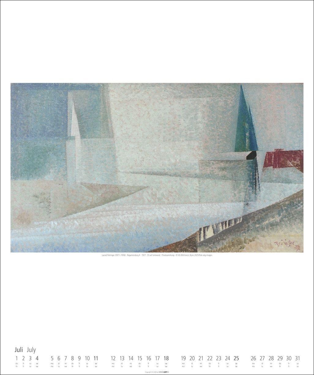 Beispielinhalt (Bild) Lyonel Feininger Kalender 2027