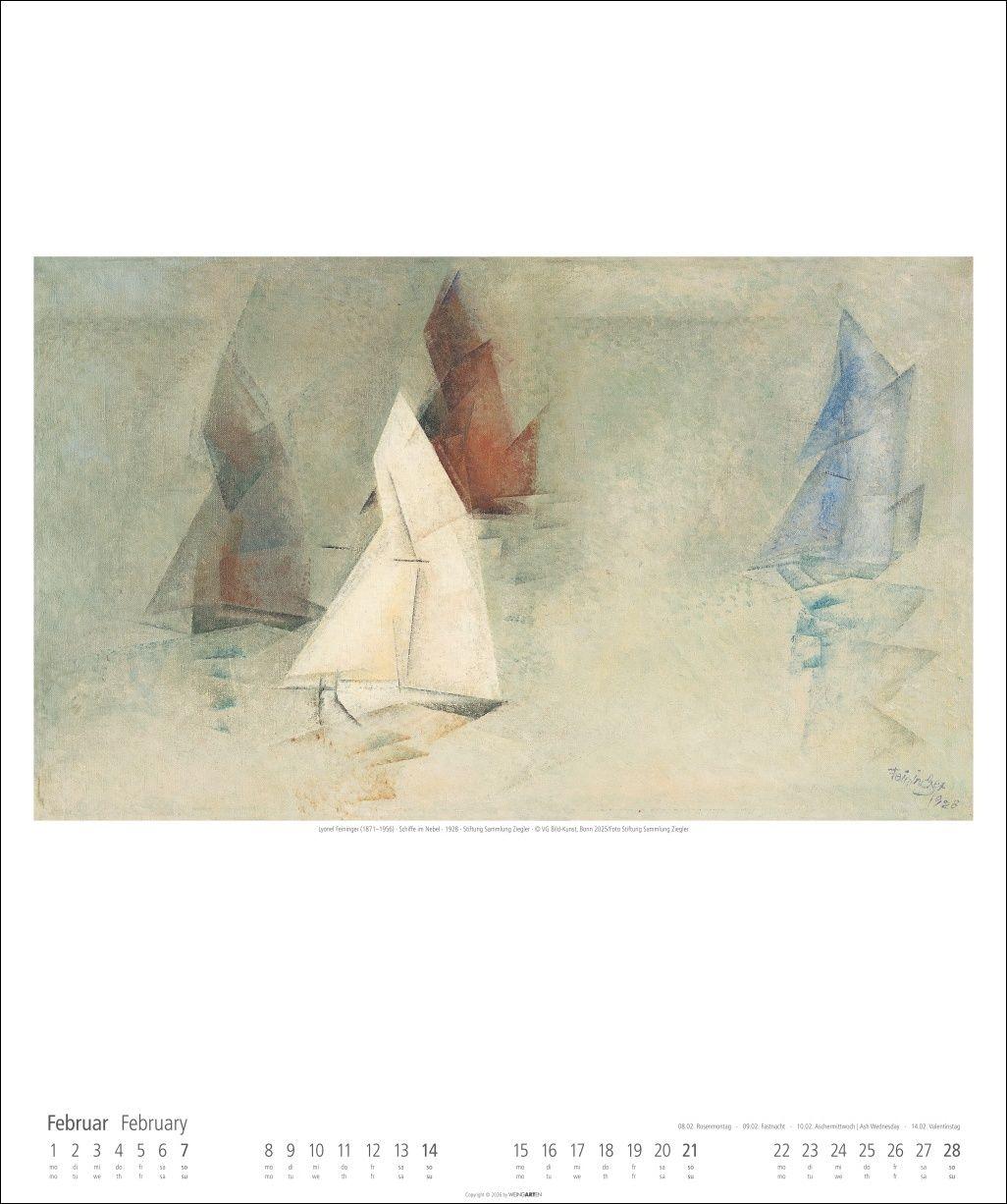 Beispielinhalt (Bild) Lyonel Feininger Kalender 2027