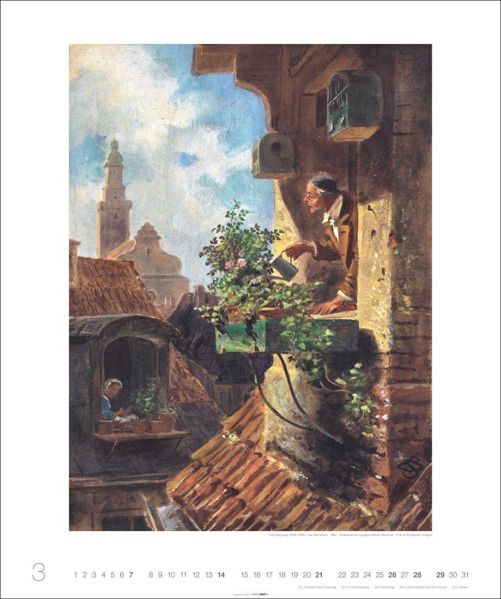 Beispielinhalt (Bild) Carl Spitzweg Edition Kalender 2027