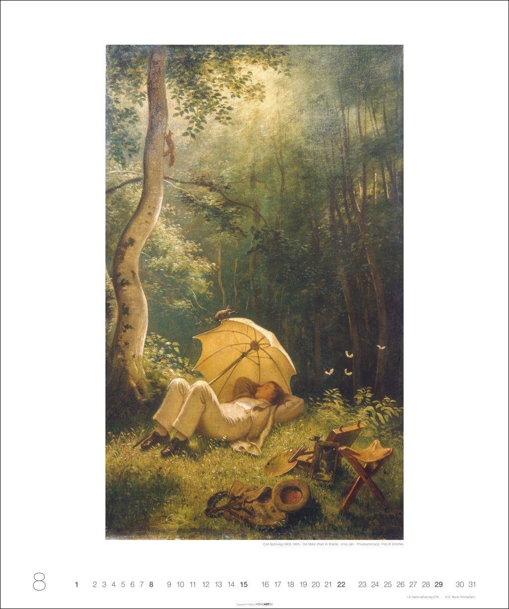 Beispielinhalt (Bild) Carl Spitzweg Edition Kalender 2027