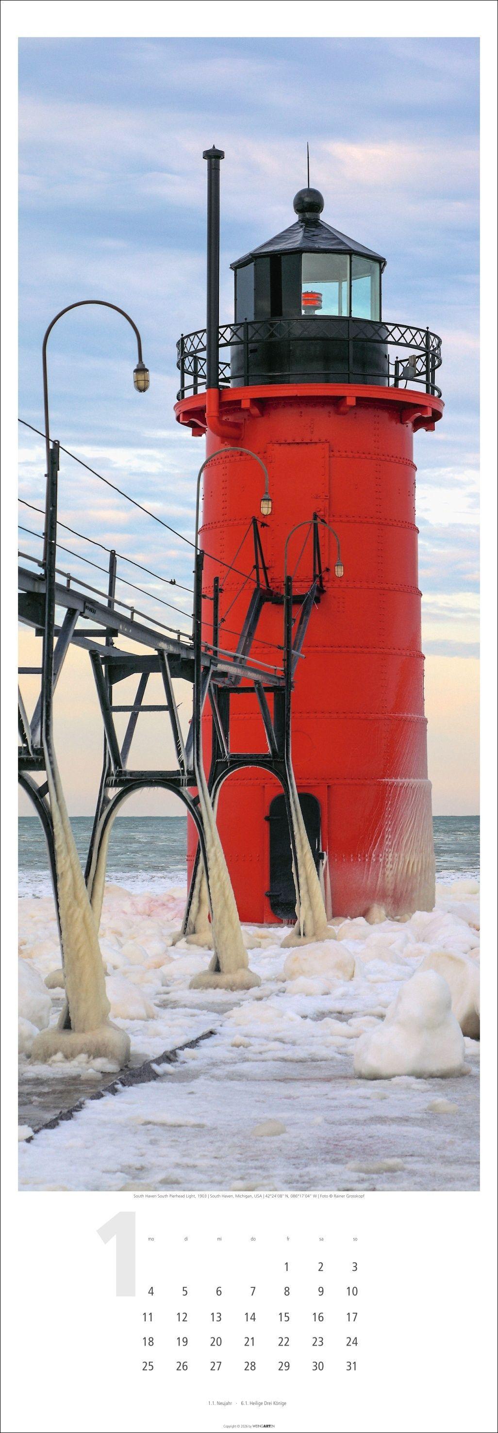 Beispielinhalt (Bild) Leuchttürme Kalender 2027