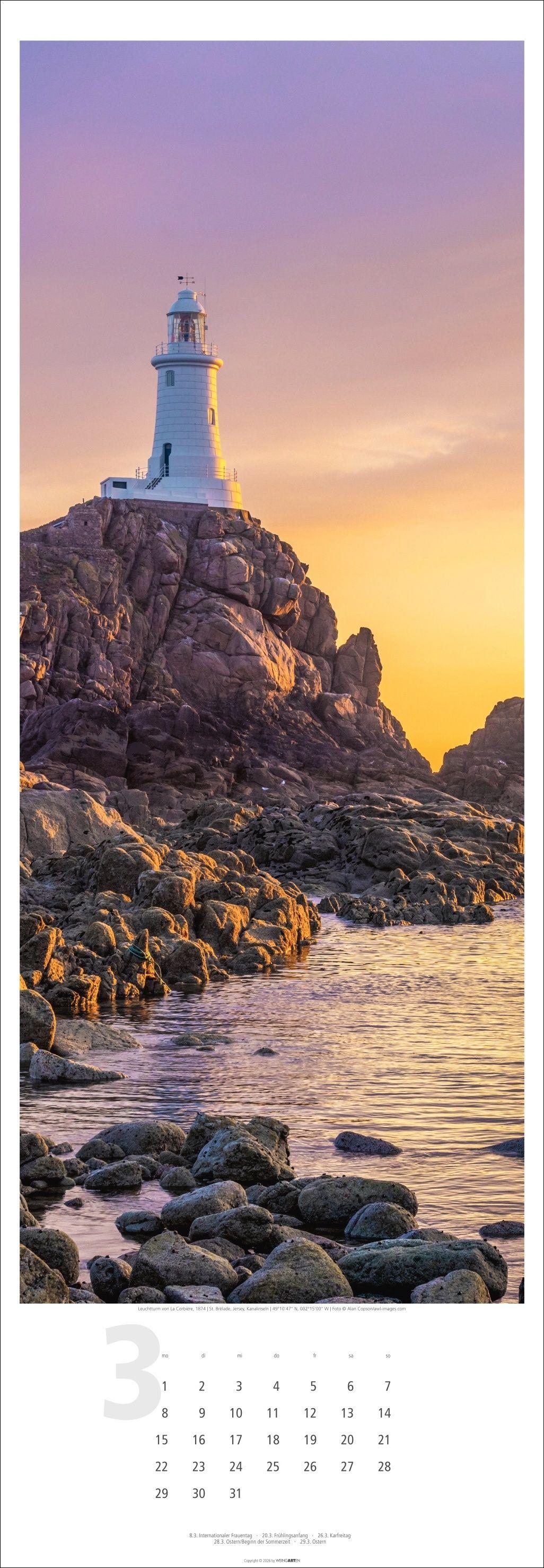 Beispielinhalt (Bild) Leuchttürme Kalender 2027