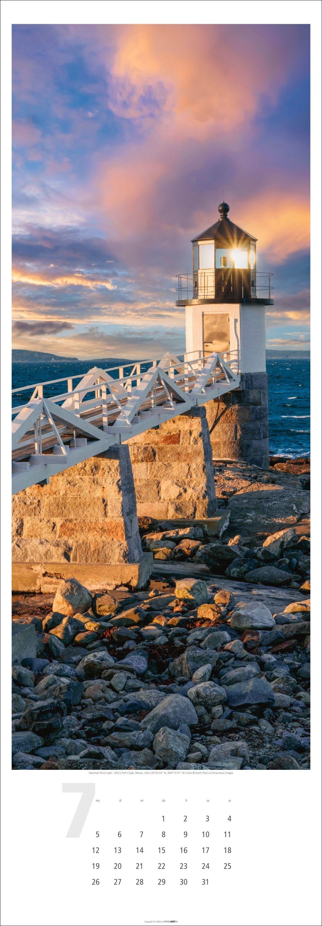 Beispielinhalt (Bild) Leuchttürme Kalender 2027
