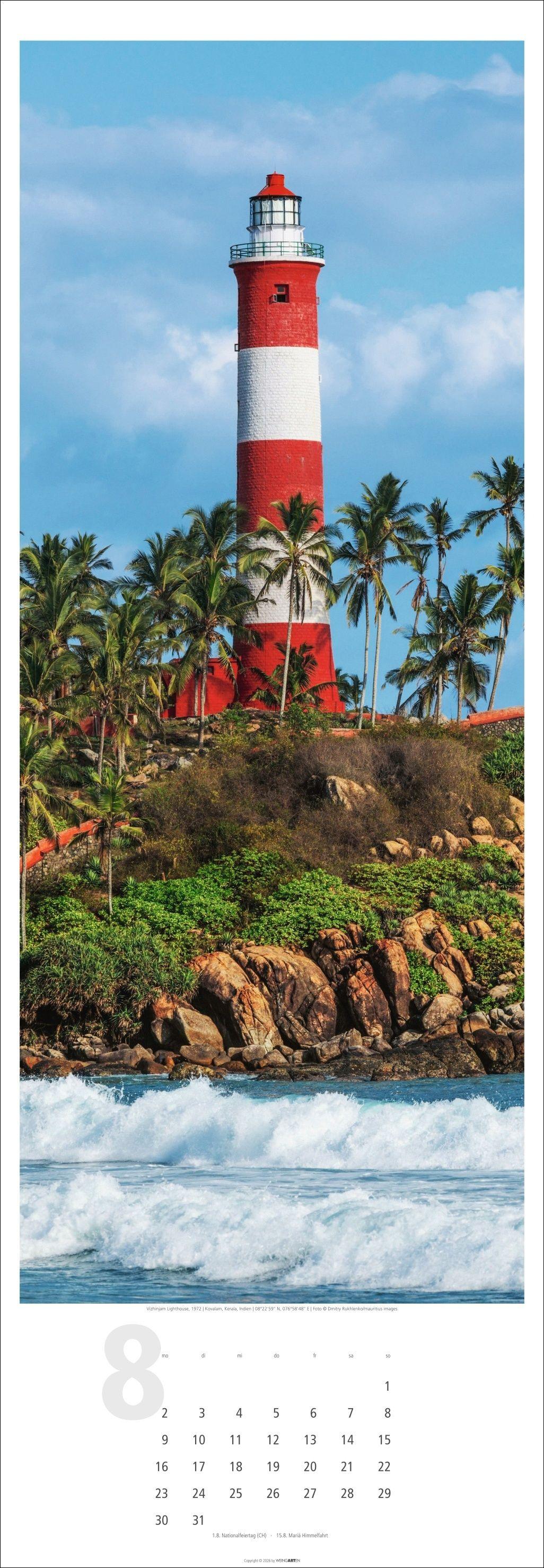 Beispielinhalt (Bild) Leuchttürme Kalender 2027