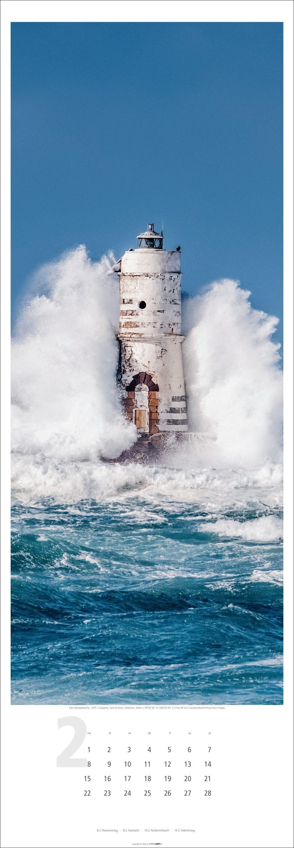 Beispielinhalt (Bild) Leuchttürme Kalender 2027