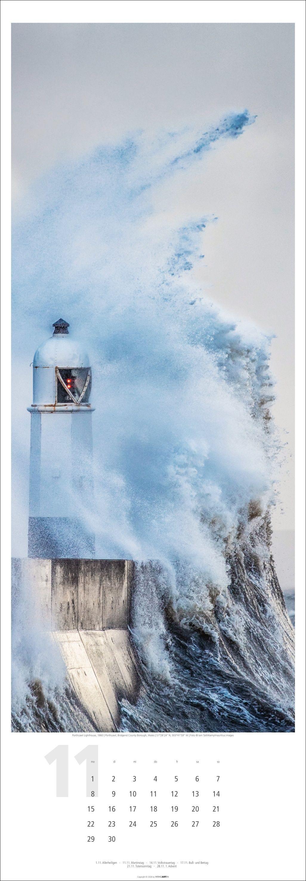 Beispielinhalt (Bild) Leuchttürme Kalender 2027