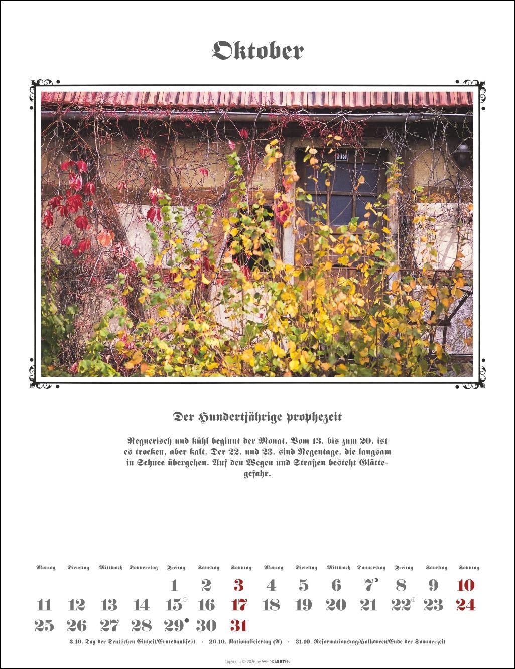 Beispielinhalt (Bild) Der Hundertjährige Kalender 2027