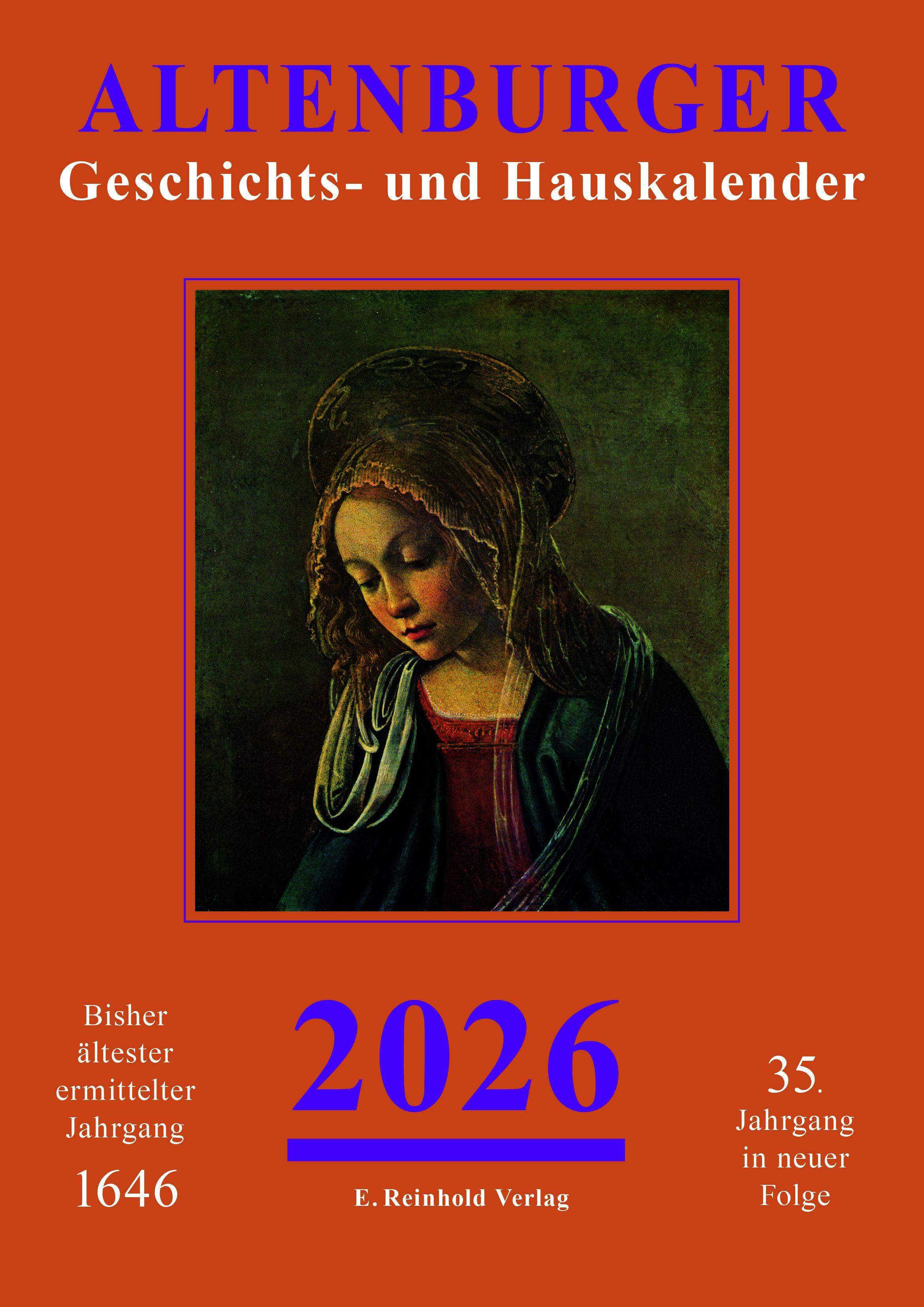 Vorderes Coverbild Altenburger Geschichts- und Hauskalender 2026