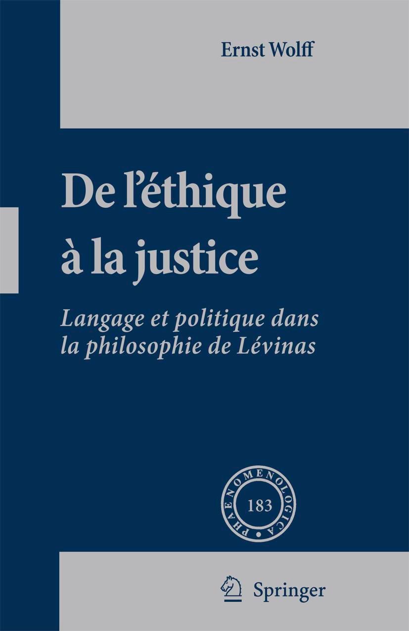 Vorderes Coverbild De L'éthique à la Justice