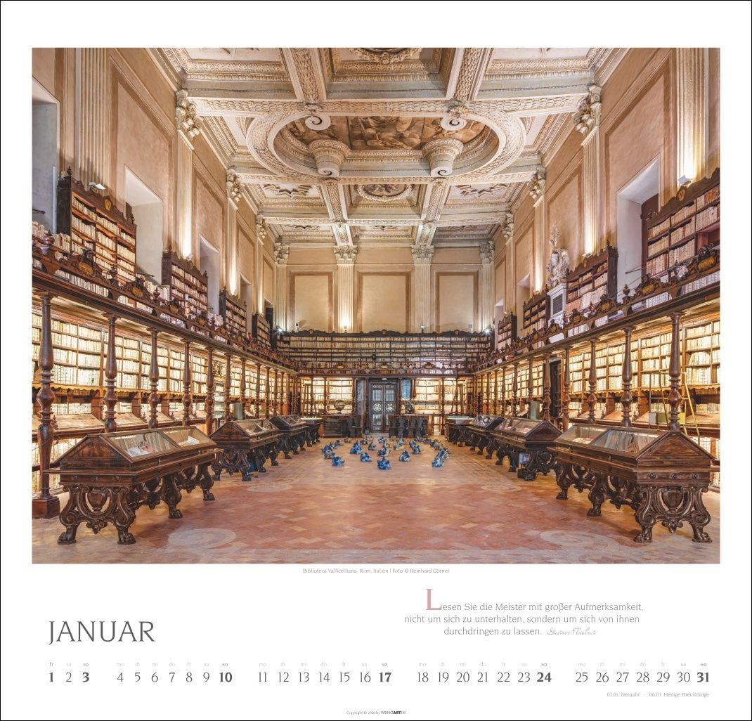 Beispielinhalt (Bild) Welt der Bibliotheken Kalender 2027