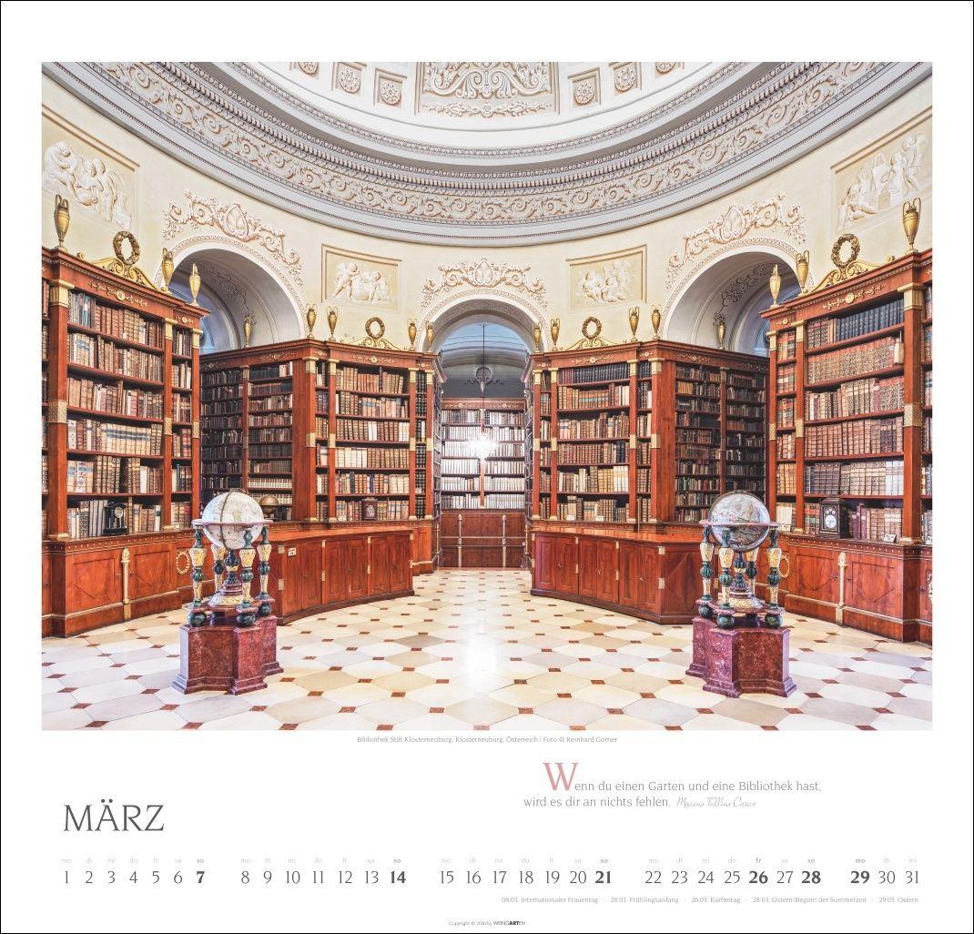 Beispielinhalt (Bild) Welt der Bibliotheken Kalender 2027