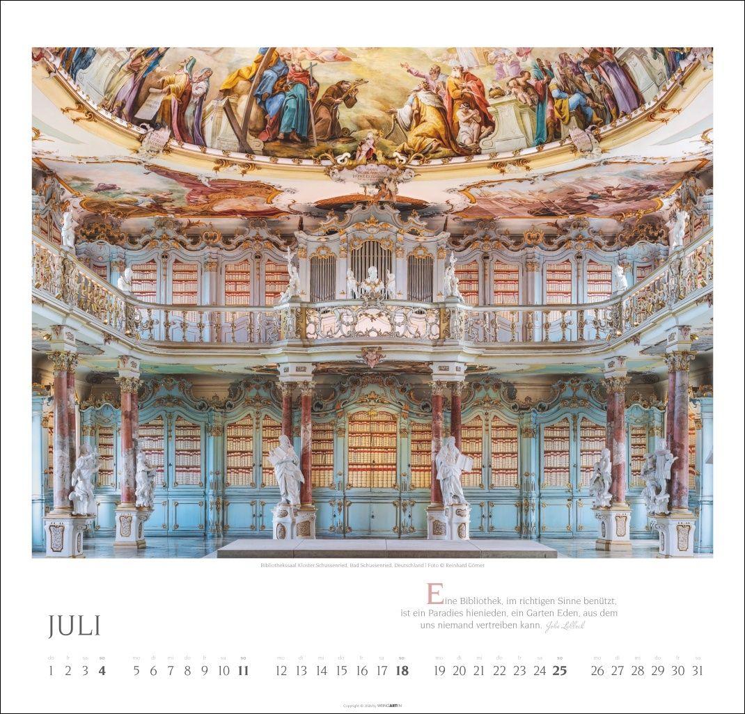 Beispielinhalt (Bild) Welt der Bibliotheken Kalender 2027