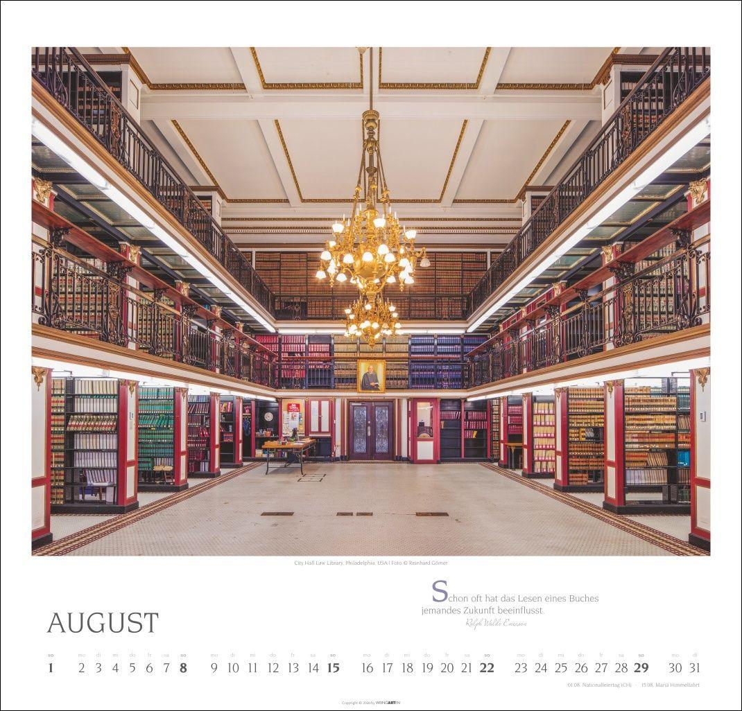 Beispielinhalt (Bild) Welt der Bibliotheken Kalender 2027