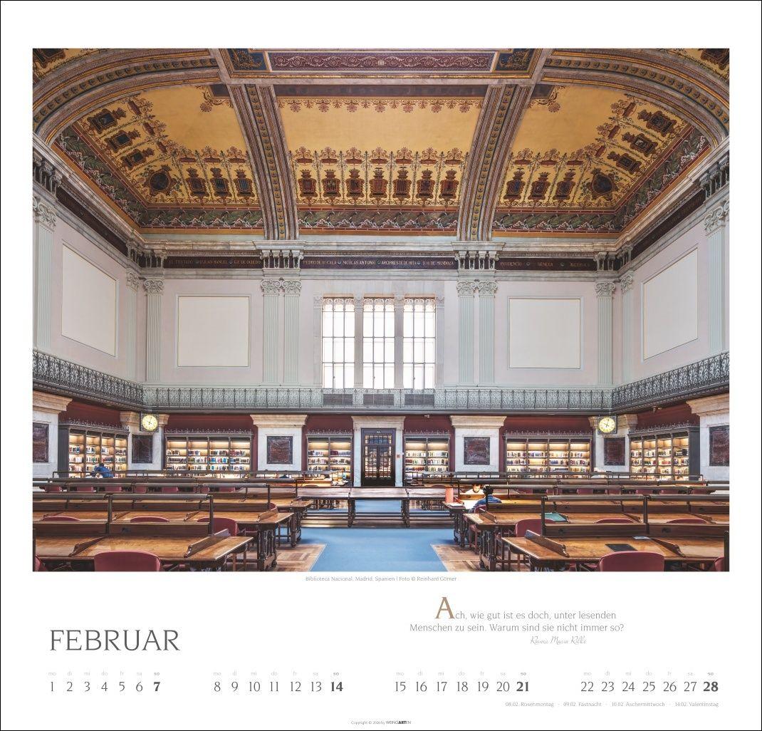 Beispielinhalt (Bild) Welt der Bibliotheken Kalender 2027