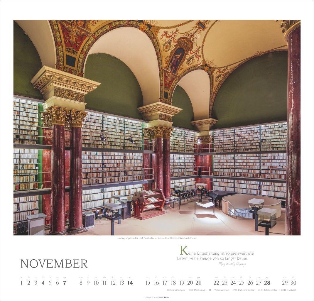 Beispielinhalt (Bild) Welt der Bibliotheken Kalender 2027